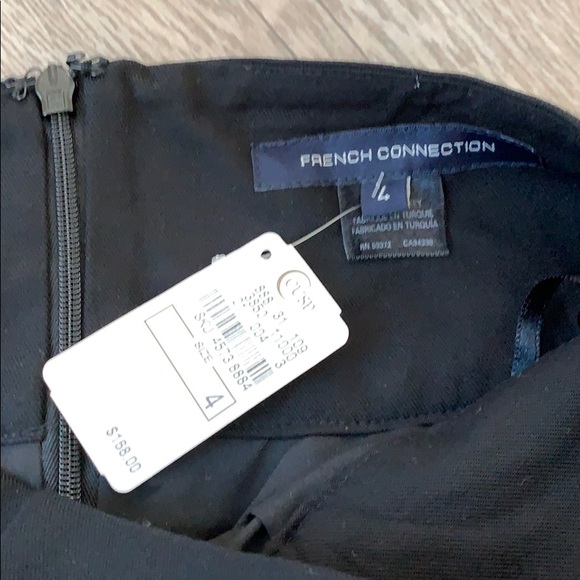 FRENCH CONNECTION Women’s Black Mini Bubble Tulip Hem Pencil Skirt Size 4 NWT - Picture 2 of 9